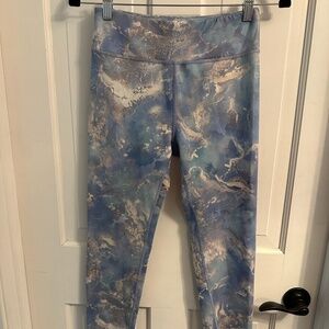 Athleta Girl Printed High Rise Chit Chat Capri, Color: Lumi, Size: XXL/16